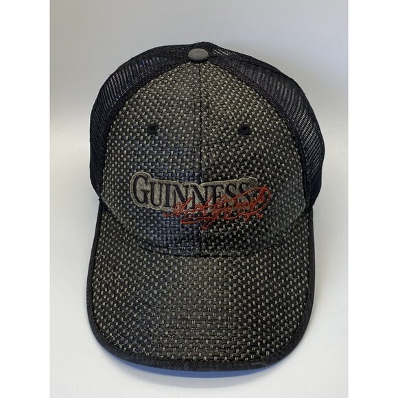 Guinness Beer Black Mesh Adjustable Adult Baseball Cap Hat Snap-back Bio-Domes - Picture 7 of 13